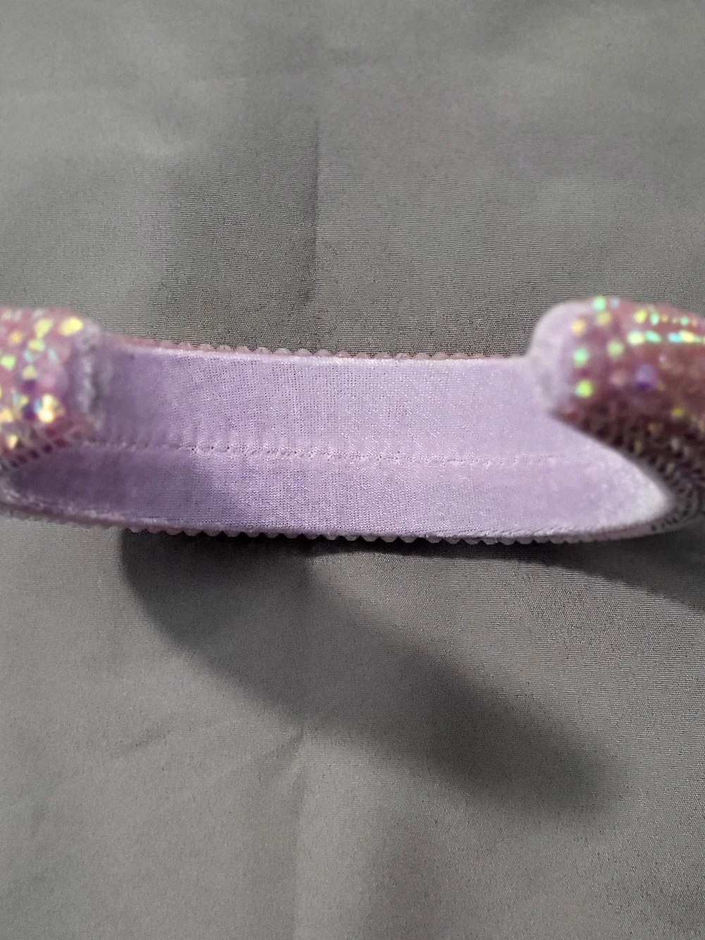 Lavender Crystal Padded Headband - Women's Sparkle Hair Accessory